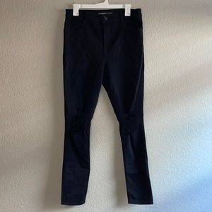 Express Women’s Black Legging Jeans Ripped Skinny Stretch Jeans Size 10